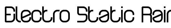 Electro Static Rain font preview
